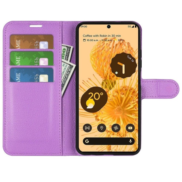 Klassisk Google Pixel 7 Pro flip etui - Lilla Purple