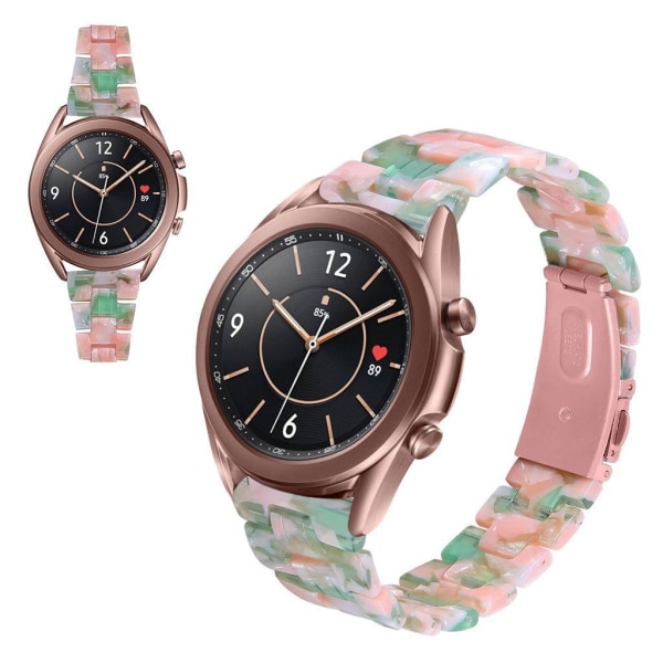 Samsung Galaxy Watch 3 (41mm) resin farverig rem - pink grøn Multicolor