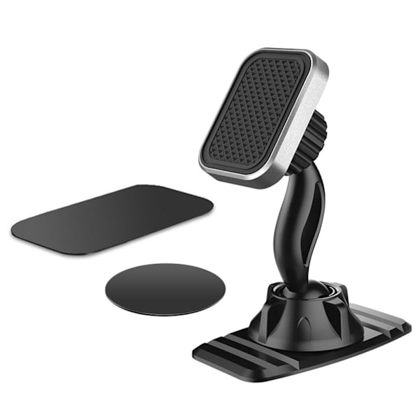 Universell magnetisk roterbar biltelefonholder - Grå Silver grey