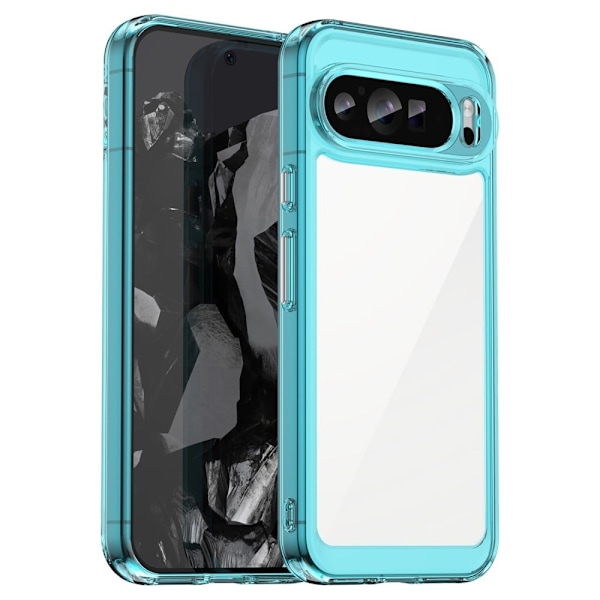 Google Pixel 9 Pro XL smart telefonskal i akryl - Transparent Blå Blå