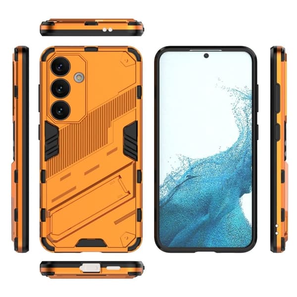 Stødsikkert moderne Samsung Galaxy S24 hybridcover - Orange Orange