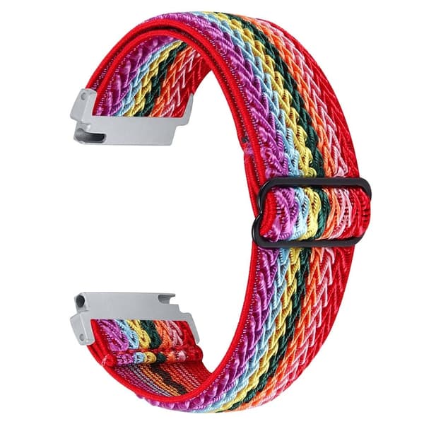 Gabb Watch 3 Vevd elastisk erstatningsrem Justerbar håndleddsrem - Regnbue Multicolor