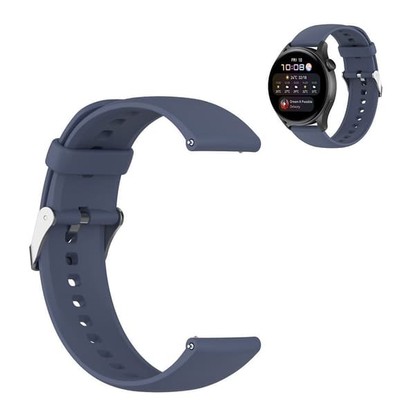 22 mm sportigt klockarmband i silikon för Huawei-klocka - Blå Grå Blå