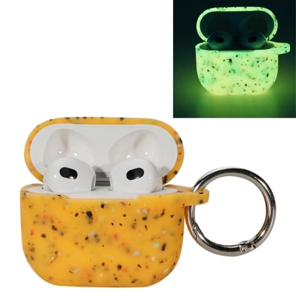 AirPods 3 lysende etui med spænde - Gul Yellow