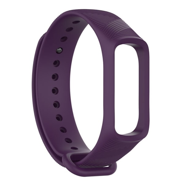 Samsung Galaxy Fit e klockarmband i silikon med twilldesign - Mörklila Lila