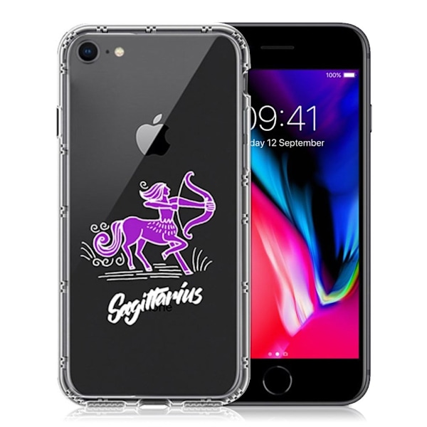 NXE iPhone 7 ja 8 horoskooppikuvioinen suojakuori - Jousimies Multicolor