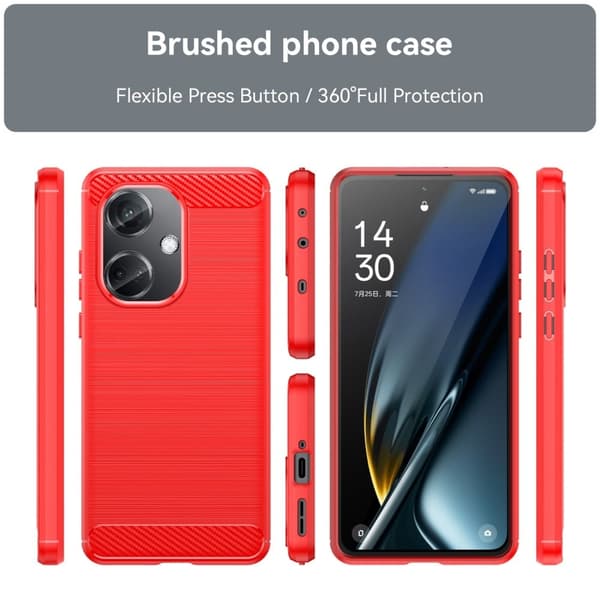 Carbon Flex OnePlus Nord CE 3 skal - Röd Röd