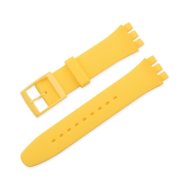 16 mm universal klockarmband i silikon - Gul Gul