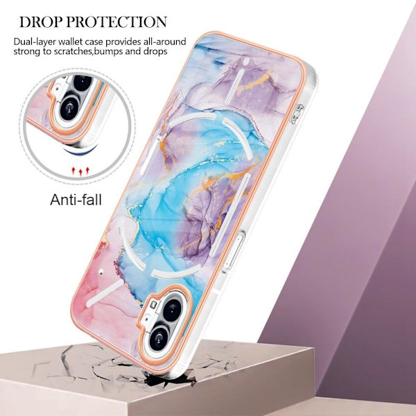 Marmormotiv Nothing Phone (1) skal - Mjölkväg Marmor Blå Blå