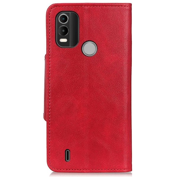 Alpha Nokia C21 Plus nahkainen läppäkotelo - Punainen Red