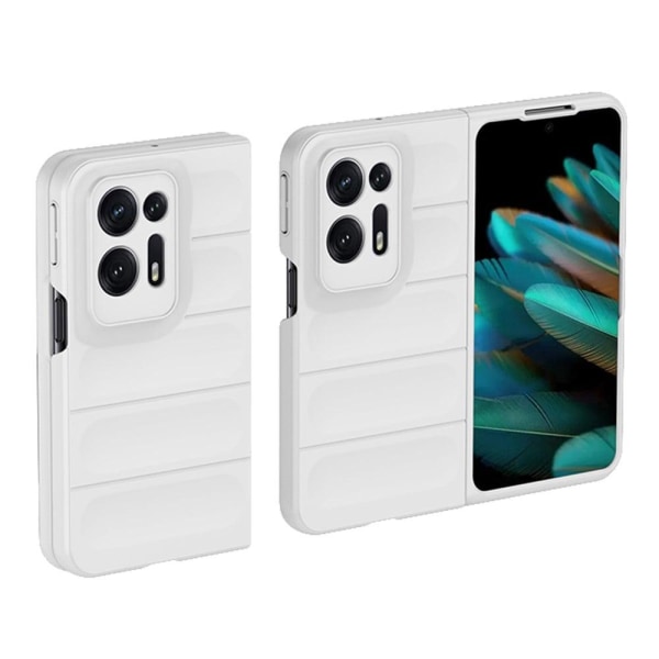 Mjukt greppformat Oppo Find N2 skal - Vit Vit