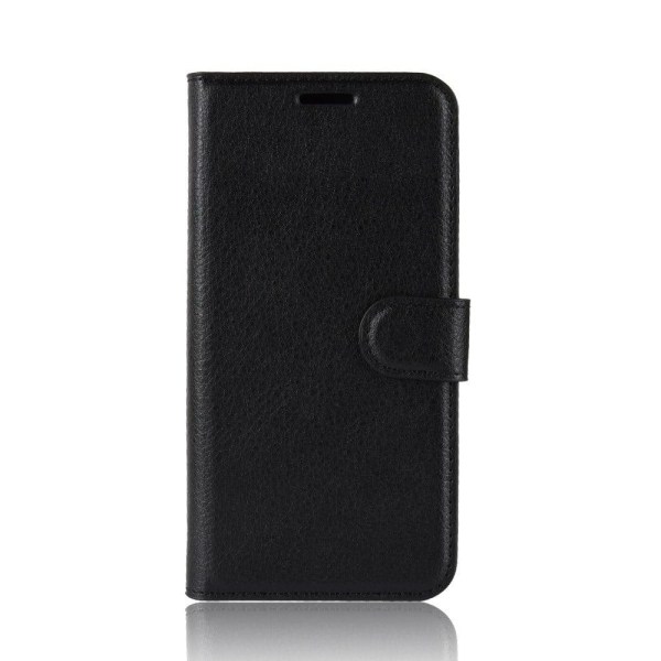 Sony Xperia XZ4 Kompakt litchi tekstur læder flip etui - Sort Black