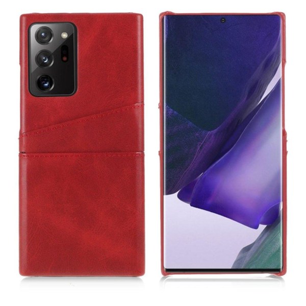 Dual Card Etui Samsung Galaxy Note 20 Ultra - Rød Purple