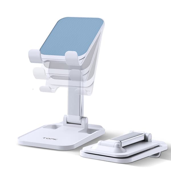 TOPK Universal sammenleggbar skrivebordsbrakett - Hvit White