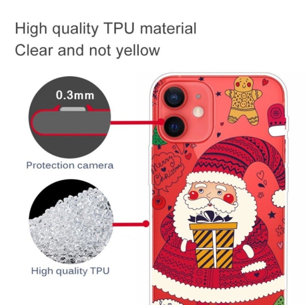 Joulu iPhone 12 Mini tapauksessa - Santa Ja Santa Red