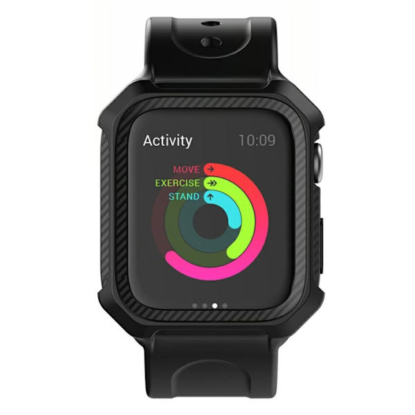 Apple Watch Series 5 44mm armor silikone Urrem - Sort Black