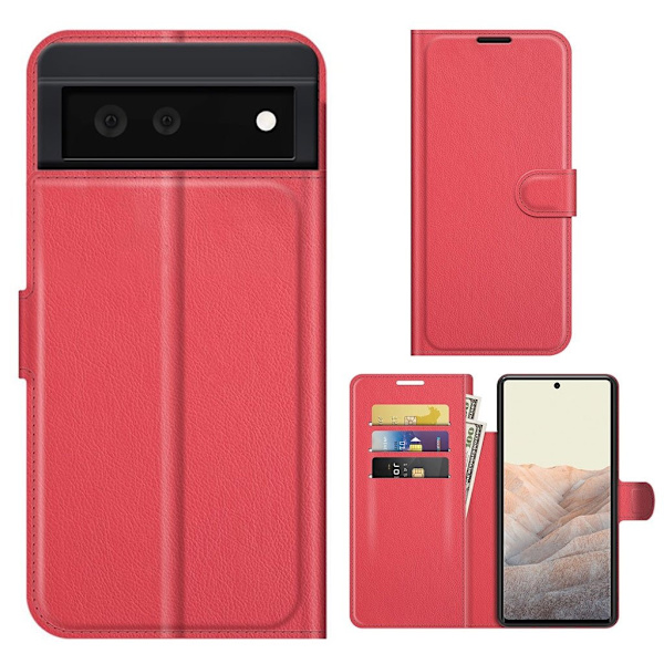 Classic Google Pixel 6 flip etui - Rød Red