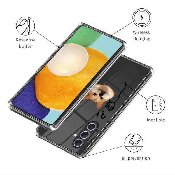 Deco Samsung Galaxy A54 Suojakotelo - Surrender Koira Transparent