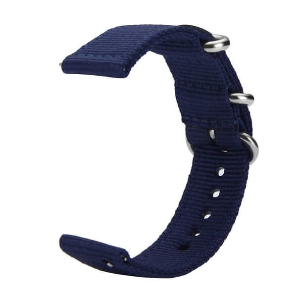 Nylon ranneke TicWatch C2 kellolle - Tummansininen Blue
