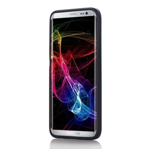 Samsung Galaxy S8 hybridskal m. gömt kortfack - Silver Silvergrå