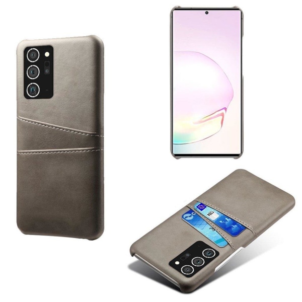 Samsung Galaxy Note 20 Ultra skal med korthållare - Silver/Grå Silvergrå