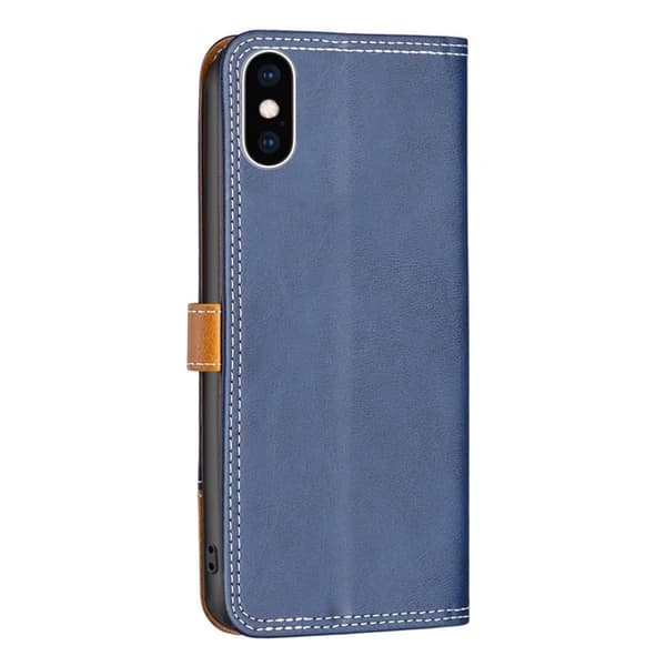 BINFEN tofarget læretui for iPhone Xs Max - Blå Blue