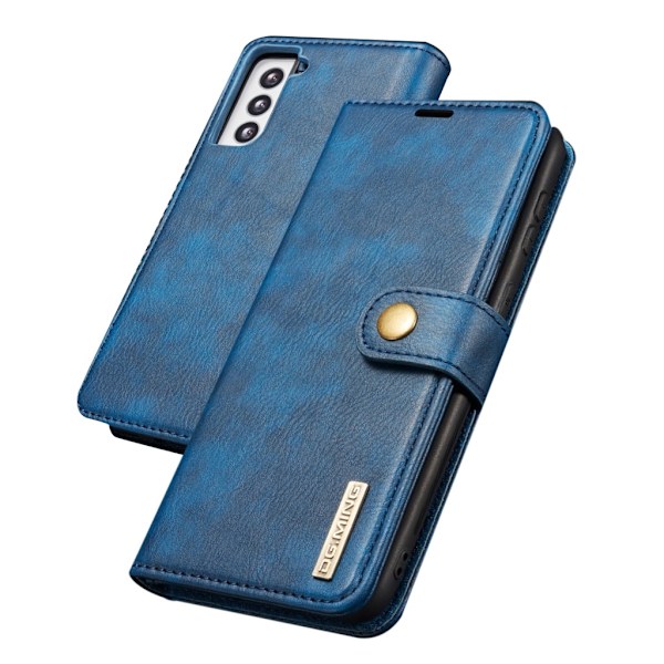 DG.MING Samsung Galaxy S21 Plus 2-i-1 pungetui - Blå Blue