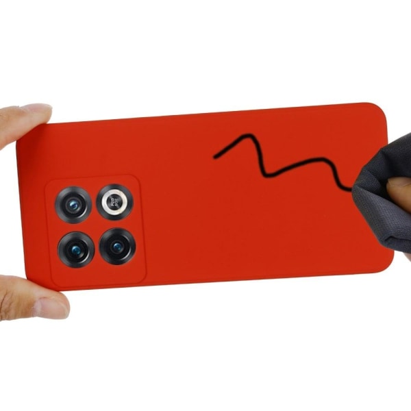 Matt OnePlus 10 Pro skal av flytande silikon - Röd Röd