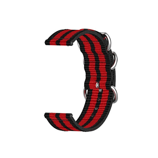 Garmin Forerunner 255S nylonkellon hihna - Musta / Punainen / Musta / Punainen / Musta Red