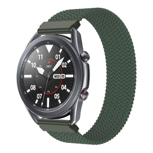 Samsung Galaxy Watch 3 (45 mm) elastisk nylon-urrem - Olivengrøn Størrelse: Xs Green