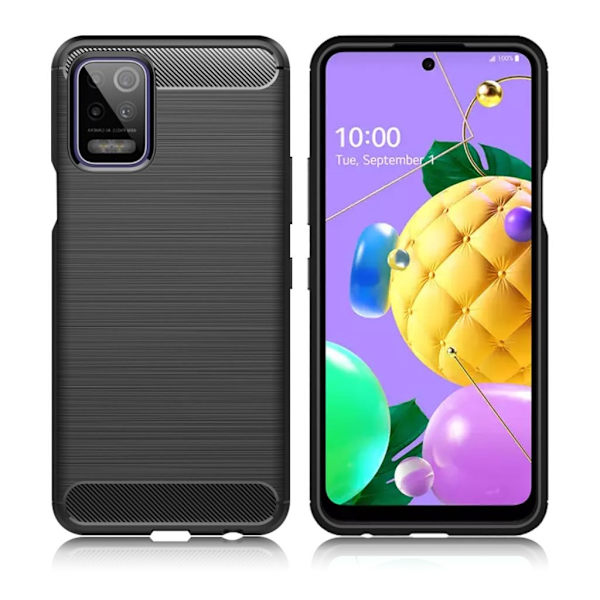 Carbon Flex etui - LG K52 - sort Black