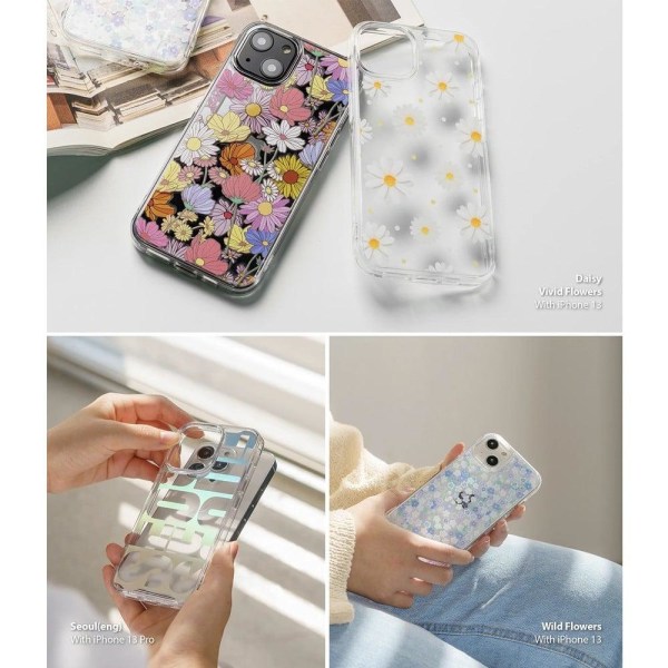 RINGKE FUSION DESIGN - iPhone 13 Pro Max - Levende Blomster Multicolor