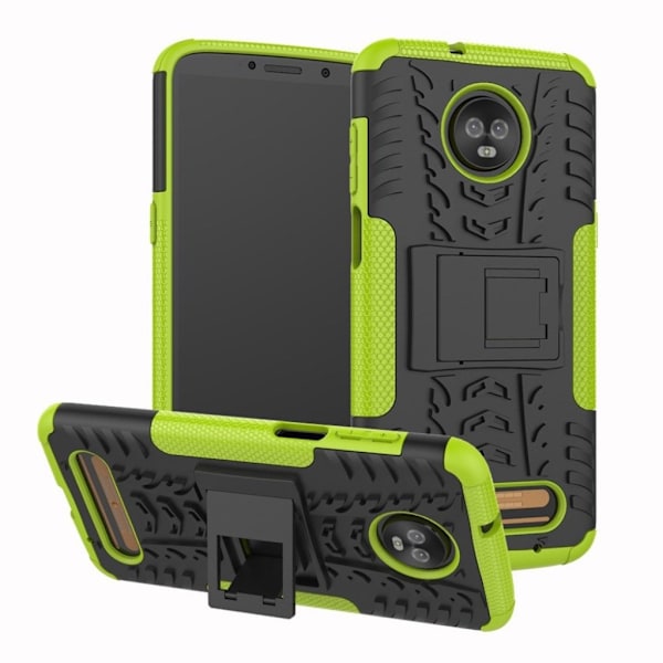 Motorola Moto Z3 Play Muovi TPU Hybriidi Rengas Takaosan Suojakuori - Vihreä Green