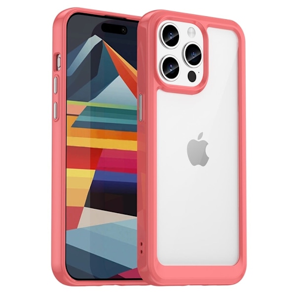 iPhone 15 Pro Max älykäs akryylikansi - Punainen Red