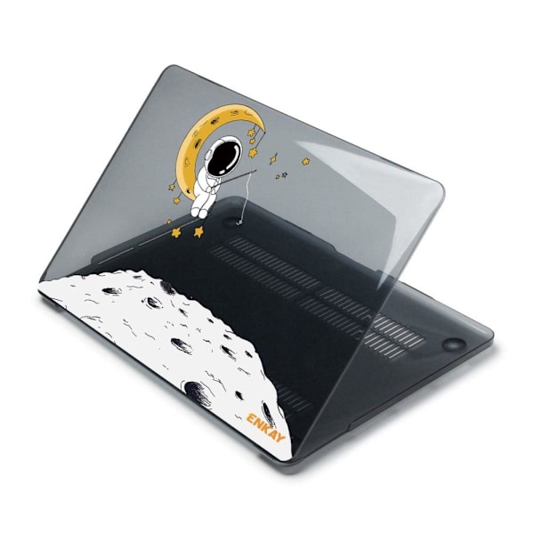 HAT PRINCE MacBook Pro 13 (A2251, A2289, 2020) / M1 / M2 (A2338, 2020) i astronautstil och tangentbordsskydd - Fiske På Månen Vit