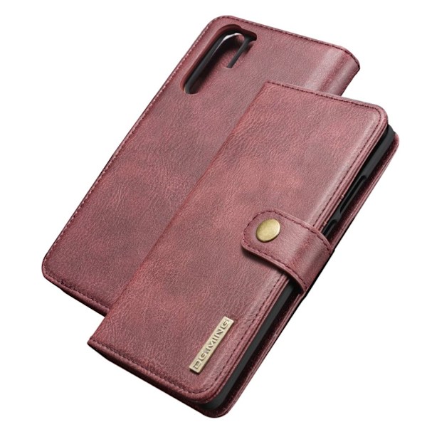 DG.MING Huawei P30 Pro 2-in-1 split læderetui - Rød Red
