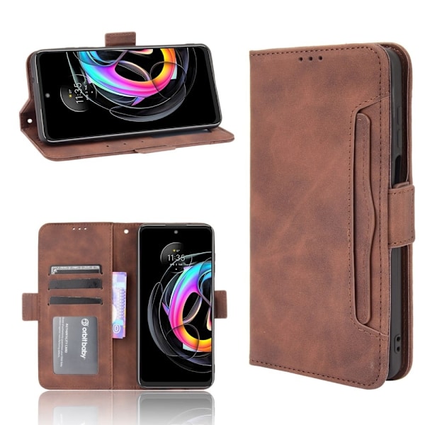 Modernt Motorola Edge 20 Fusion / Motorola Edge 20 Lite fodral med plånbok - Brun Brun