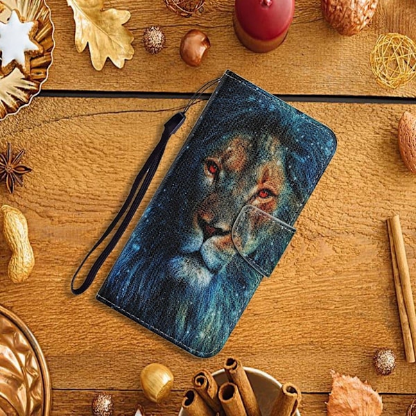 Wonderland Samsung Galaxy A53 5G Läppäkotelo - Lion Multicolor