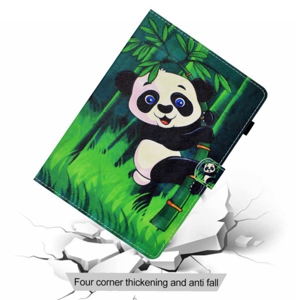 Lenovo Tab M10 FHD Plus Mønster Tryk Læder Etui - Panda og Bambu Multicolor