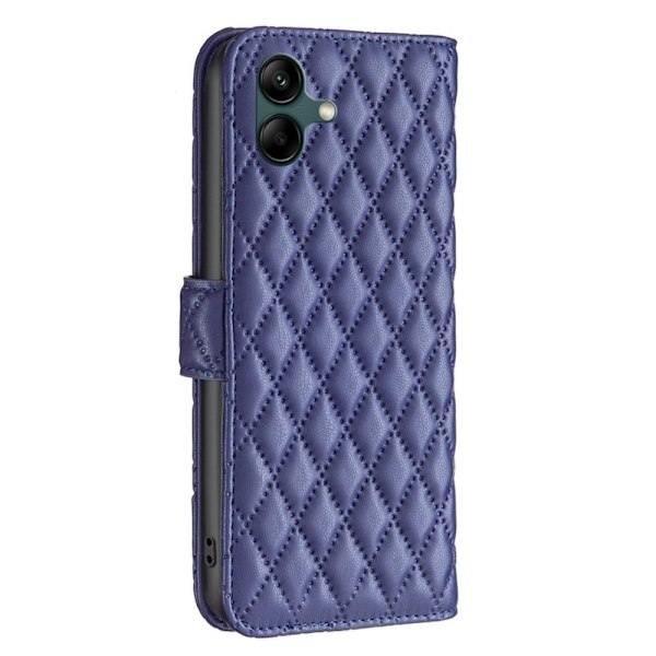Rombemønster, matt flip-deksel for Samsung Galaxy A04 - Blå Blue