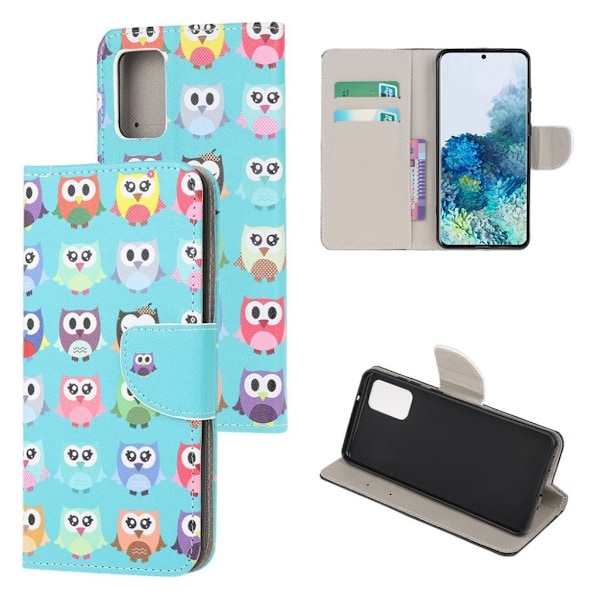 Wonderland Samsung Galaxy S20 etui – Mange Ugler Multicolor