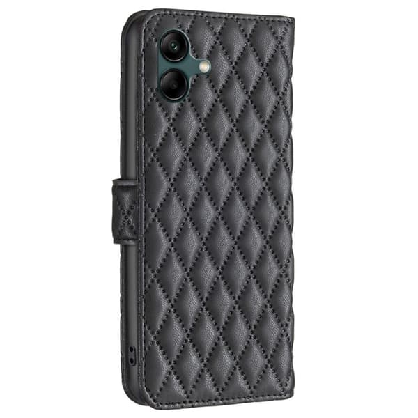 Matt Samsung Galaxy A05 fodral med rombmönster - Svart Svart