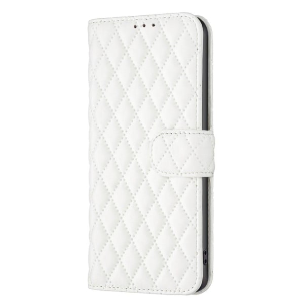 Rhombus Pattern Matte Läppäkotelo For iPhone 12 Pro Max - Valkoi White