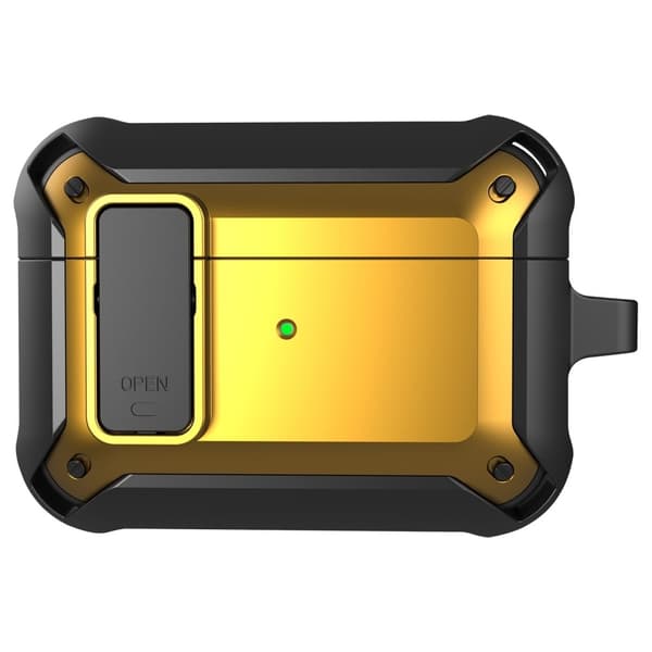 AirPods Pro snap-on cover design TPU-etui - Guld / Sort Gold