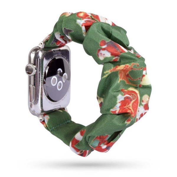 Apple Watch Series 5 40mm mönster trasa klockarmband - jultomte och renar multifärg