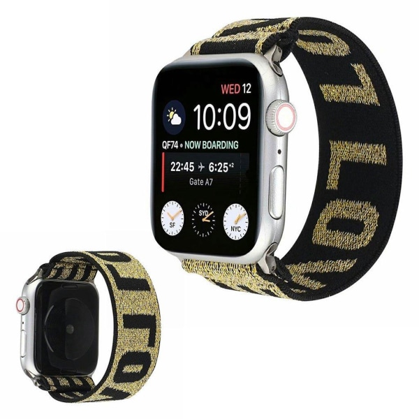 Apple Watch Series 6 / 5 40mm trasa mönster klockarmband - Love Guld