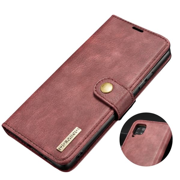 DG.MING Huawei P40 Lite / Nova 6 SE 2-i-1 Wallet Etui - Vinrød Red
