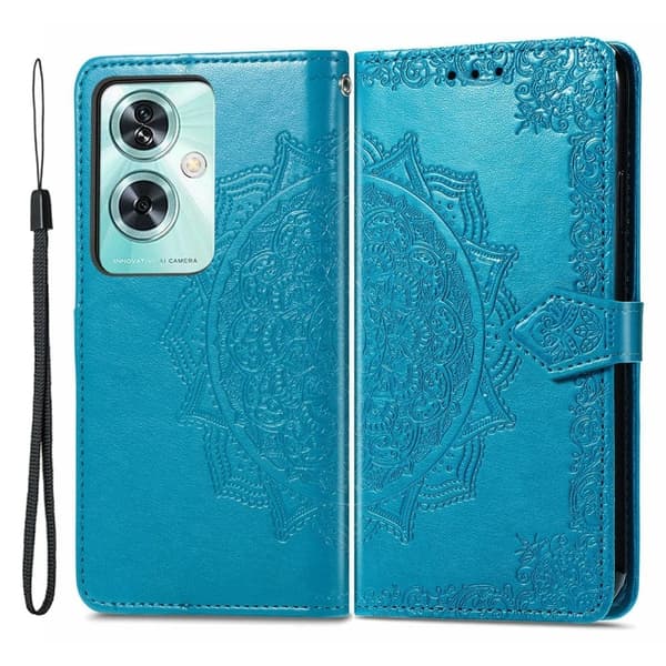 Mandala läder OnePlus Nord N30 SE fodral - Blå Blå