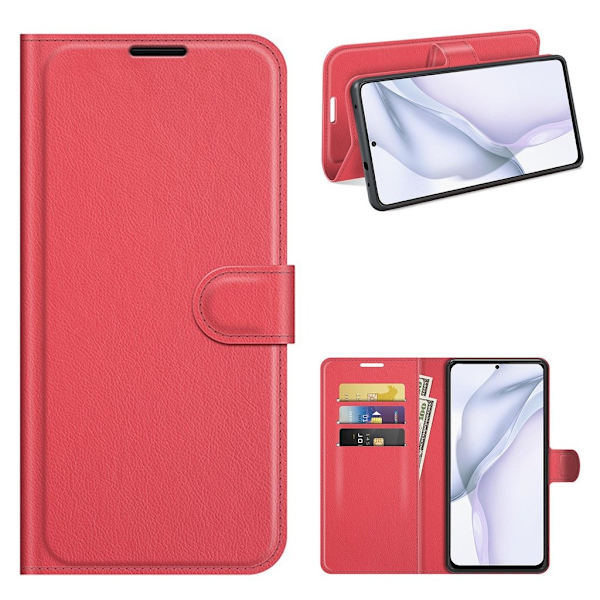 Classic Huawei P50 Läppäkotelo - Punainen Red