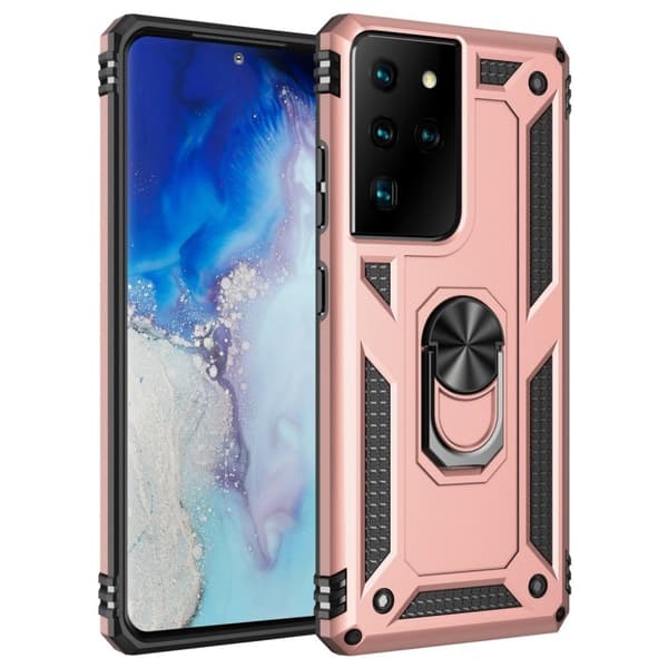 Bofink Combat Samsung Galaxy S21 Ultra Etui - Rose Gull Pink